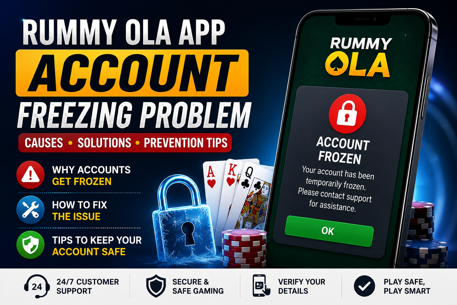 Rummy Ola App Account Freezing Problem: Causes, Solutions, and Prevention Tips