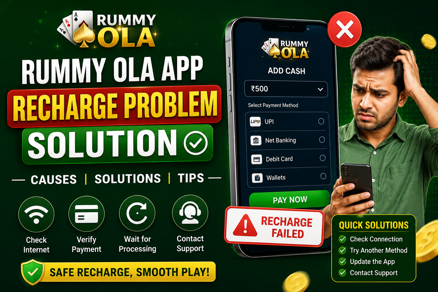 Rummy Ola App Recharge Problem Solution: Easy Ways to Fix Payment Issues
